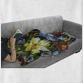 thumbnail image 6 of Impressionist Soft Flannel Fleece Throw Blanket, Spring Themed Close up Oil Painting Colorful Flower Field Print, Cozy Plush for Indoor and Outdoor Use, 50" x 60", Multicolor, by Ambesonne, 6 of 6