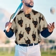 thumbnail image 5 of KLL Cute Black Dog for Men's Baseball Shirts,Short Sleeve Casual Shirts Button Down Shirt for Men Beach Summer Wedding Shirt-3X-Large, 5 of 7