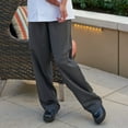 thumbnail image 3 of Uncommon Threads 4003-3406 Pantalon de Chef Ample Teint en Fil Gris Gabordine - 2XLarge, 3 of 6