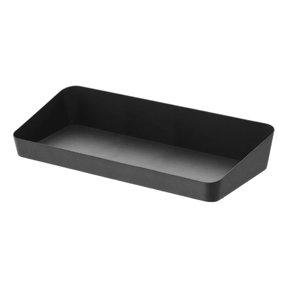 Yamazaki Home Vanity Tray - Angled - Two Sizes, Black, Steel, 5.25" x 11.75", No Assembly