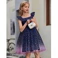 thumbnail image 4 of Vestido de tul Arshiner de manga corta con volantes para niñas, 4 of 6
