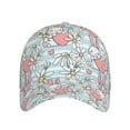 thumbnail image 2 of Kdxio Unisex Cute Rabbit And Heart Pattern Baseball Cap Unisex Washed Classic Adjustable Hat, 2 of 8