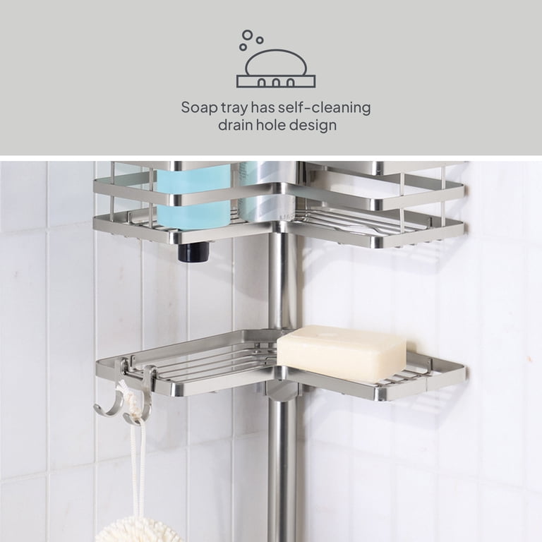 Better Homes & Gardens 4-Tier Rust Resistant Tension Pole Shower Caddy photo 8