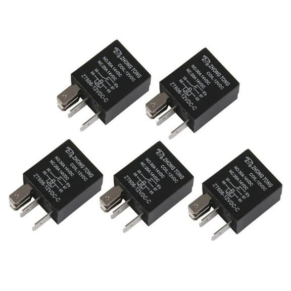 5Pcs Universal 5 Pin Truck 20A/30A SPDT Relay Relays For Automotive Control