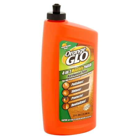 Orange Glo Hardwood Floor Polish, Orange Scent, 32oz (Best Way To Clean Hardwood Floors Without Streaking)