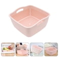 thumbnail image 2 of EXHUMKY Pink Wearresistant Thickened Drain Basket for Kitchen and Bathroom Storage Use Made of PP 1PC S Size, 2 of 5
