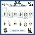 thumbnail image 2 of 24 Pcs Panda Bamboo Stitch Markers Enamel Crochet Stitch Marker Charms Removable 304 Stainless Steel Clasps Locking Stitch Marker, 2 of 6