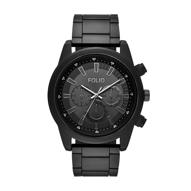 Reloj multifunción Folio FMDFL5051 color negro para caballero 48 mm