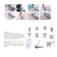 thumbnail image 4 of Zipper Presser Feet, Easy Installation Sewing Machine Presser Foot Set 11pcs Stainless Steel  for 505A, 4 of 8