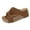 Brown, variant on CQONEPT Tassel Sandals Women Wedge Shoes: Comfortable Womens Orthopedic Sandal Dressy Summer Flip Flops Fashion Walking Wedges with Adjustable Brown Size 4.5