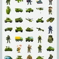 thumbnail image 4 of 35pcs-50pcs Green Military Stickers Cartoon Soldiers Stickers Tank Stickers for Laptops Suitcases, 4 of 9