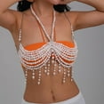 thumbnail image 3 of lanema Sophisticated Pearls Body Chain Lingerie Versatile Chest Jewelry Accessory Portable for Parties and Date Night, 3 of 21