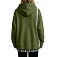 thumbnail image 4 of Oversized Hoodies for Women 2 in 1 Layered Hooded Sweatshirt Y2k Lightweight Plaid Fall Sweatshirt Teacher Cute Pullover Hoodies Comfort Graphic Hoodie Airport Sweat Shirt, 4 of 6