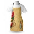 thumbnail image 3 of Vintage Apron Country House Themed Romantic Image with Retro Romantic Roses, Unisex Kitchen Bib Apron with Adjustable Neck for Cooking Baking Gardening, Sanbrown Pale Pink and Hot Pink, by Ambesonne, 3 of 3