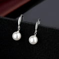 thumbnail image 4 of ddioayh Stylish White Teardrop Simulation Pearl Earrings,Dangle for Women Baroque Style Jewelry Long Temperament Hook Simple Earrings Hanging Jewelry,Party Accessories, 4 of 9