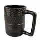 thumbnail image 2 of Taza de té de Cerámica Jadeshay 380 ml apilables irregular color Negro, 2 of 8