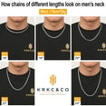 thumbnail image 3 of KRKC&CO White Gold Plated Necklace, Flat Diamond-Cut Miami Cuban Link Chain for Men Women, Hip-Hop Gold Plated Chain, 5mm, 16Inch, 3 of 8