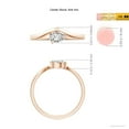 thumbnail image 5 of ANGARA Natural 0.4 Ct. Diamond Solitaire Ring in 14K Rose Gold for Women (Ring Size: 12), 5 of 10