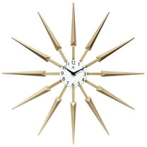 Infinity Instruments Celeste Starburst Mid-Century Modern Unique Large Wall Clock 24 inch by  - 24.5 x 1.75 x 24.5 Tan N/A