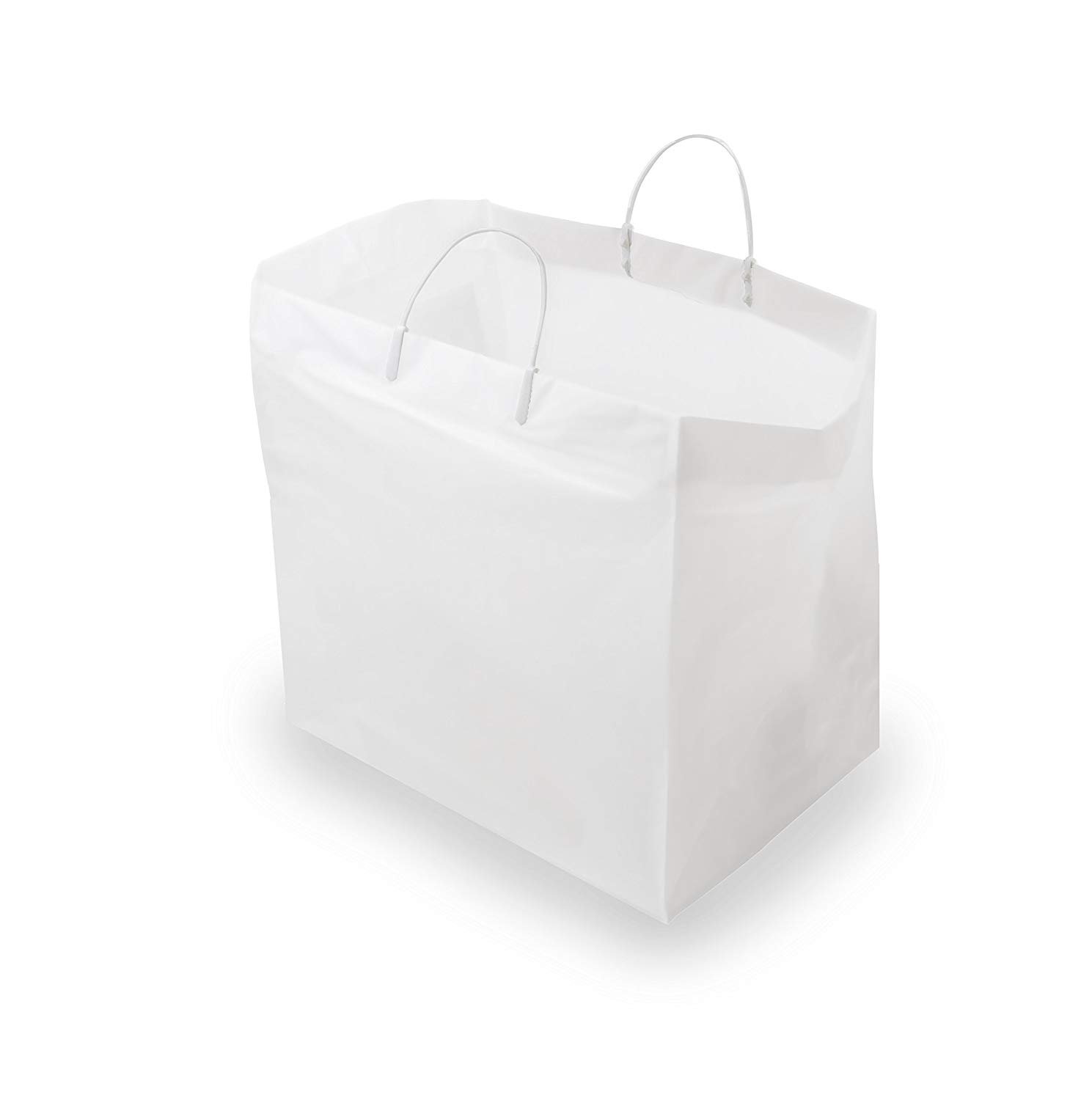 14x14.75x10" Thick White Plastic Shopping Bags, Food Service Bags, Take Out Bags, Gift Bags 200