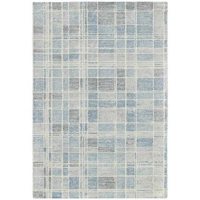 Amer Rug VEC387696 7 ft. 6 in. x 9 ft. 6 in. Vector Modern Hand-Tufted Rug, Light Blue