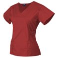thumbnail image 3 of Medgear Women's 12-Pocket Jogger Scrub Set, Red, X-Small, 3 of 3