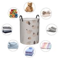 thumbnail image 2 of DouZhe Waterproof Collapsible Large Laundry Baskets, Boho Style Forest Theme Prints Circular Hamper with Handles, 2 of 7