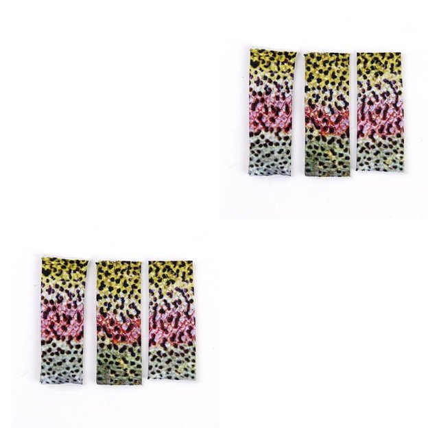sweethay 3 piezas de cunas para dedos, tela de poliéster, protectores de pelado, dedos ajustables multicolores, herramienta de engranaje Patrón de piel de pescado 2Conjunto