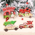thumbnail image 2 of Colgante de madera de Navidad con patrón de coche de Papá Noel, adornos colgantes para árbol de Navidad, decoraciones navideñas para el hogar, regalo de Navidad, Año Nuevo 2023, 2 of 5