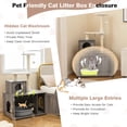 thumbnail image 5 of Costway 2-in-1 Wooden Litter Box Enclosure with Cat Tree Hidden Washroom Furniture Gray, 5 of 10