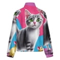 thumbnail image 6 of Jackets for Women Winter Coat Jackets Flannel Stand Collar Jacket(Cute Cat with Mouse Toy,Size:S-4XL), 6 of 7