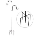 thumbnail image 1 of Shepherd's Hook, Multi -propósito Independiente de 63 Pulgadas de Alimentación de Aves de Hierro Con 5 Bases de Punta para Luces Solares Para El Patio para Las Campanas de Viento, 1 of 7