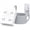 White & Grey, variant on Surge Protector Power Strip 25 Ft Cord, Ultra Thin Flat Extension Cord with 8 Outlets 4 USB Ports(2 USB C), Flat Plug Power Strip, 25 Ft Long Braided Power Cord for College Dorm Room Essentials-BK