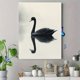 thumbnail image 4 of Qisvanset 12x16 Inch 2D Flat Framed Canvas Art, Black Swan Water Reflection Minimalist Wildlife Modern Home Wall Art, 4 of 5