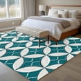 thumbnail image 4 of Abstract Geometric Area Rugs 5'x7', Washable Small Throw Rugs for Laundry Room Playroom, Vintage Rhombus Circle Texture Green Indoor Outdoor Rug Non-Slip Low Pile Carpet Runner Reversible Floor Mats, 4 of 8