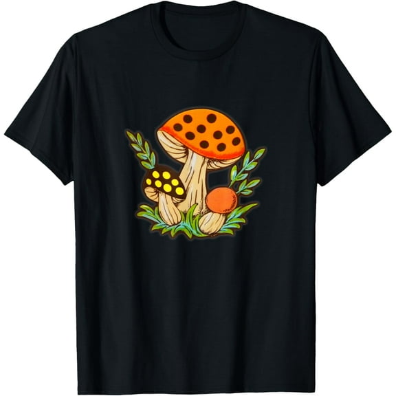 Vintage Merry Mushrooms, 70s Retro Kitchen T-Shirt