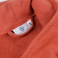 thumbnail image 6 of Superior Waffle Weave Cotton Unisex Adult Bath Robe, Coral, Small, 6 of 12