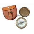 thumbnail image 4 of Compás de bolsillo THOR INSTRUMENTS de estilo vintage con funda de piel, 4 of 8