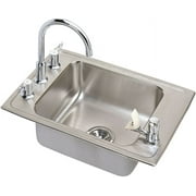 Elkay Drkad222045c 22" Single Basin Drop-In Stainless Steel Utility Sink - Stainless Steel
