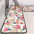 thumbnail image 2 of Kitchen Rugs Sets Of 2,Pugs and Pioneer Flower Anti Fatigue Kitchen Mat Rugs Non Slip Washable,Decorative Kitchen Floor Mats for Kitchen,Sink,Laundry,17"x47"+17"x47", 2 of 5