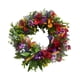 thumbnail image 5 of Corona floral para puerta, guirnalda de hojas verdes, guirnalda de flores artificiales para primavera 40cm, 5 of 9