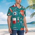 thumbnail image 5 of Bixox Men's Hawaiian Shirts Men's Medical Elements Print Short-Sleeve Shirt-XX-Large, 5 of 8
