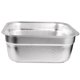 thumbnail image 1 of Colador cuadrado de acero inoxidable, cesta de cocina con orificios de drenaje uniformes para un enjuague eficiente, recipiente cuadrado grande para cocina, lavabo para lavar verduras, ideal para prep, 1 of 6