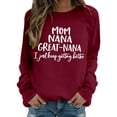 thumbnail image 3 of Mom Nana Print Women's Sweatshirt Long Sleeve Crewneck Regular Fit Spring Cute Pullover Sweater Fall Tops, 3 of 5