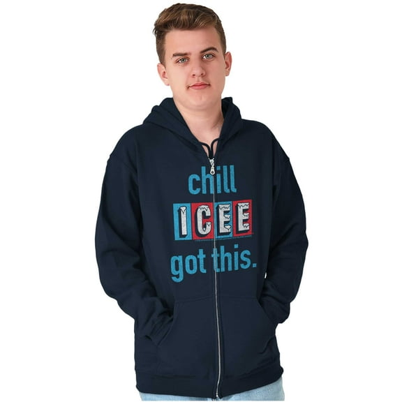 Official Icee Logo Chill I Got This Unisex Plus Size Zip Hoodie Brisco Brands 2X