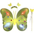 thumbnail image 2 of Alas de mariposa luminosas para decoración de espalda de niña, juguete flash para niños, maravillosa varita mágica de hadas, juego de tres piezas de hadas de flores, 2 of 6