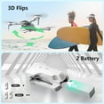 thumbnail image 3 of 4DRC F10-1080P Wifi FPV Drone with 1080P HD Camera, Headless Mode/3D Flips, RC Quadcopter for Beginners Silver white, 3 of 13