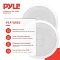 thumbnail image 2 of Pyle 6.5 Inch 300W Home Audio In Ceiling Marine Grade Speaker (2 Pack), 2 of 10