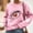 A1197 Pink, variant on Football Graphic Sweatshirt for Women Heart Pattern Sports Crewneck Long Sleeve Pullover Loose Fit Casual Sporty Style Clothes Game Day Top