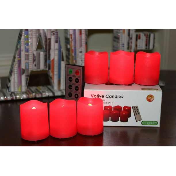 EcoGecko Indoor/Outdoor Remote Controlled Votive Flameless LED Candles